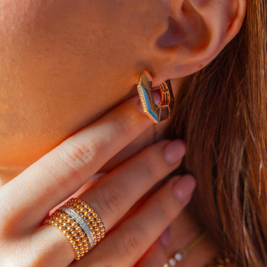 HEPTAGON EARRINGS